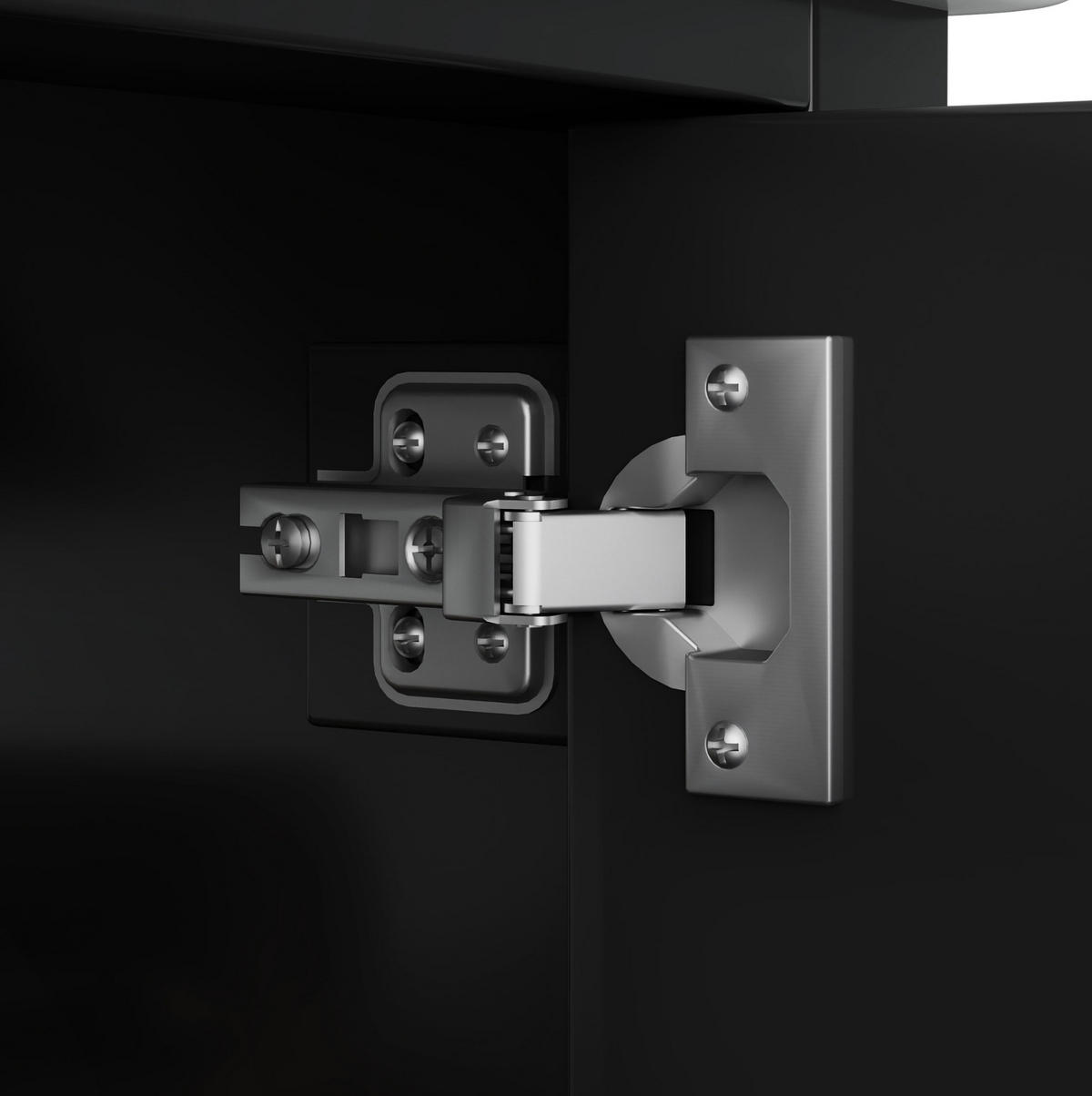 WASCHTISCHKOMBI 73/45/87 cm Schwarz aus MDF und Keramik mit Stauraum - Schwarz, Holzwerkstoff (73/87/45cm) - OKMYHOME