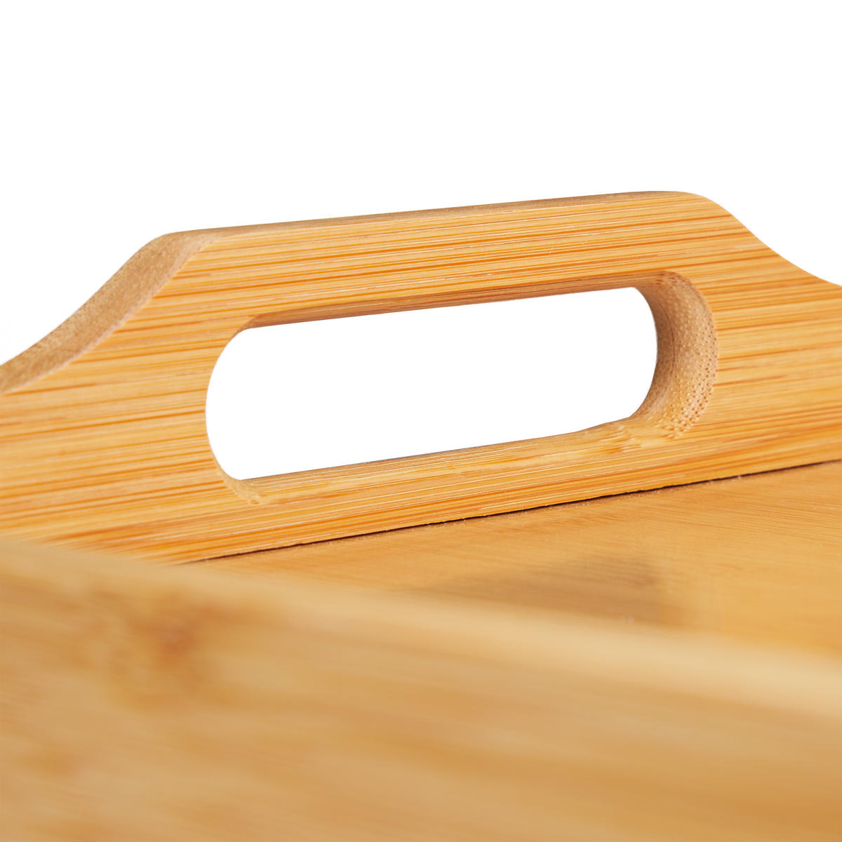 SERVIERTABLETT - Hellbraun, Holz/Holzwerkstoff (43/10/31cm) - Relaxdays