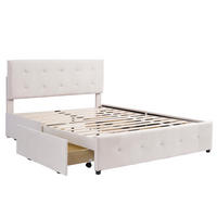 POLSTERBETT mit 4 Schubladen Beige - Beige, Holz (140/200cm) - Meubliv