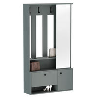 GARDEROBENSCHRANK GLASSY in 100/33/191 cm Grün - Schwarz/Grün, Holzwerkstoff/Metall (100/191/33cm) - Idohome