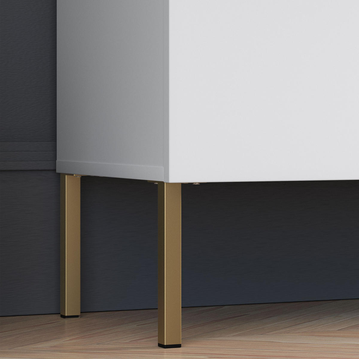 KOMMODE NEBRO,Weiß - Weiß, Holzwerkstoff (114/77/37cm) - KONSIMO®