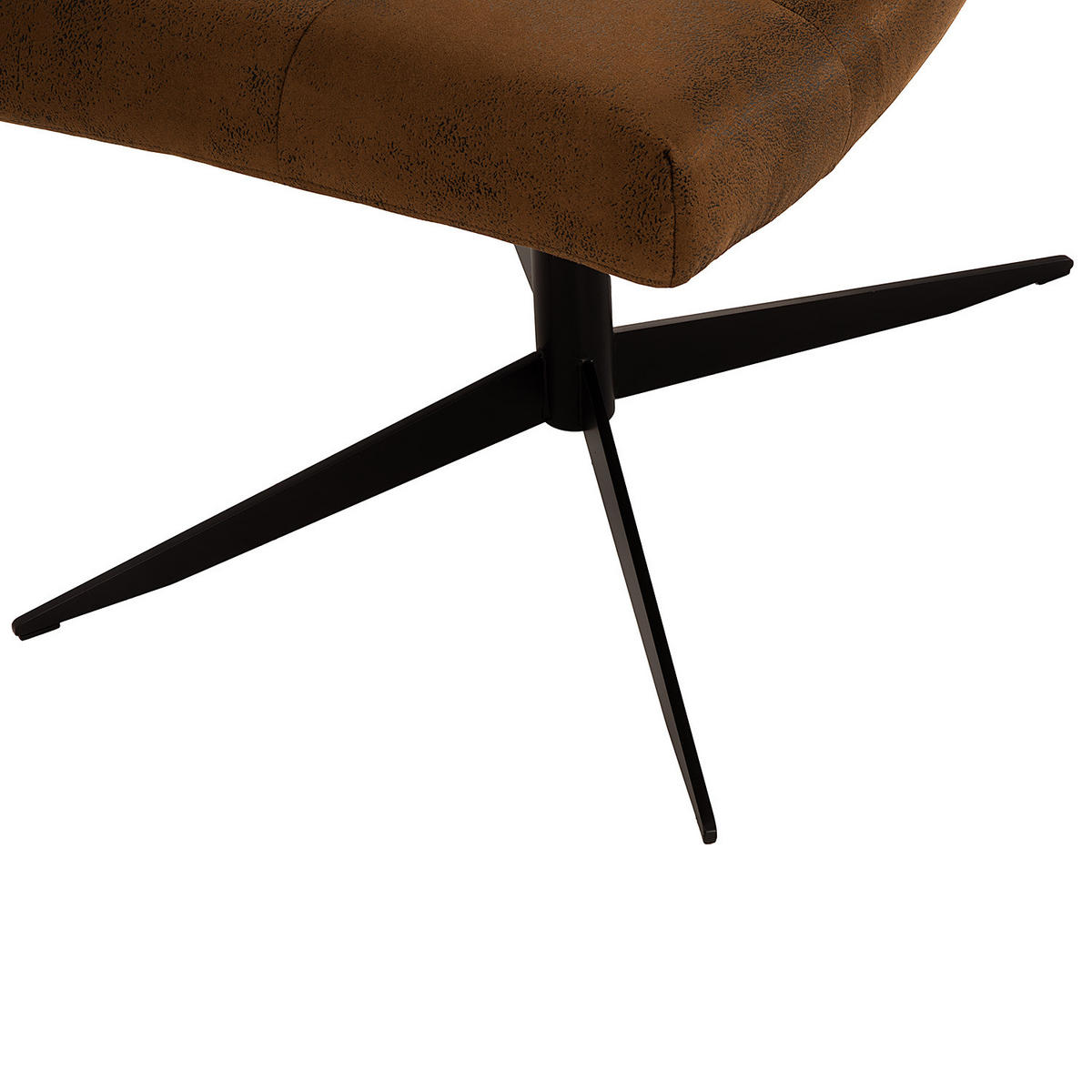 POLSTERHOCKER - Schwarz/Braun, Textil/Metall (67/47/50cm) - home24