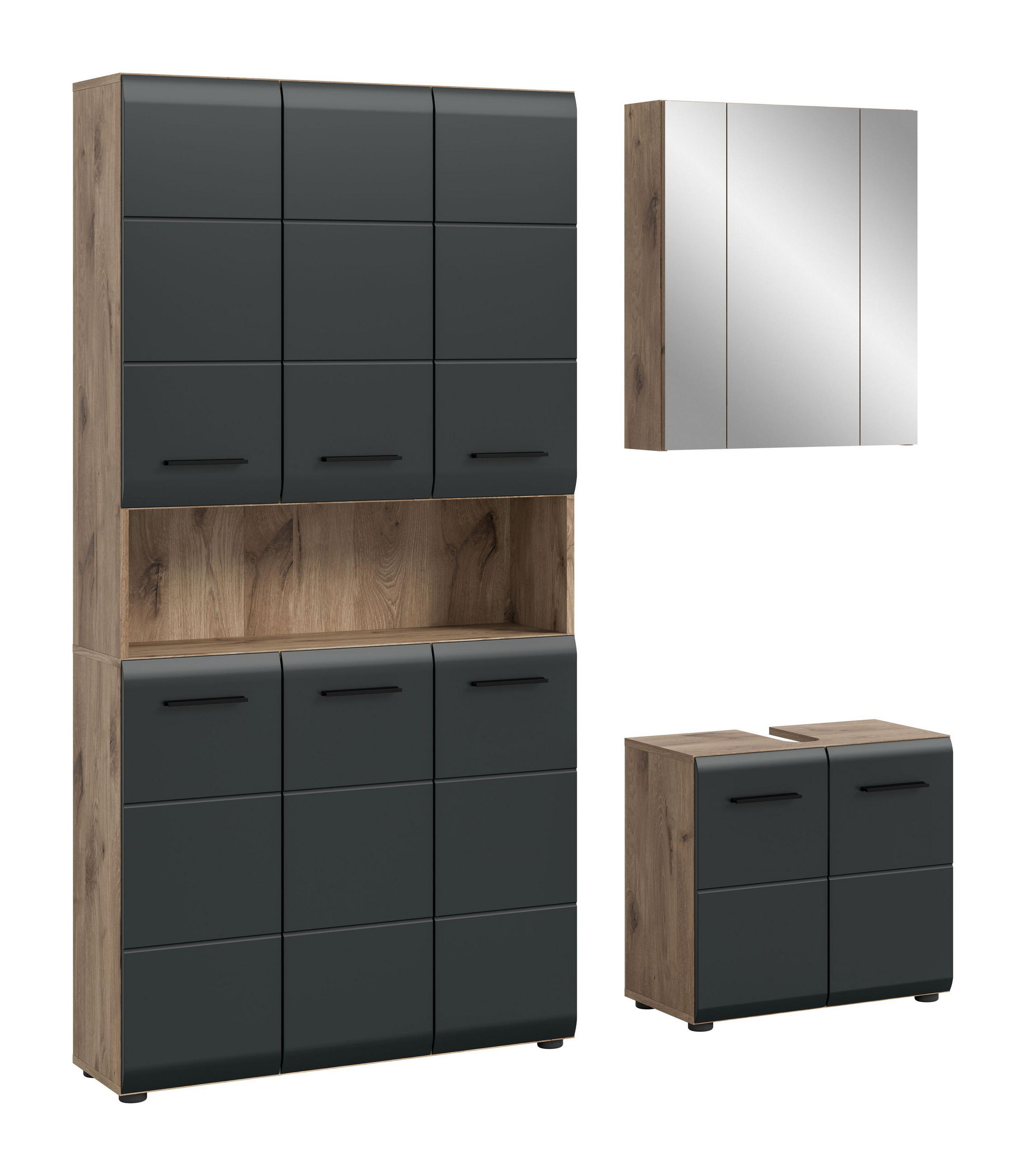 Homes & Jones Badezimmer Eiche 165x185x46 cm