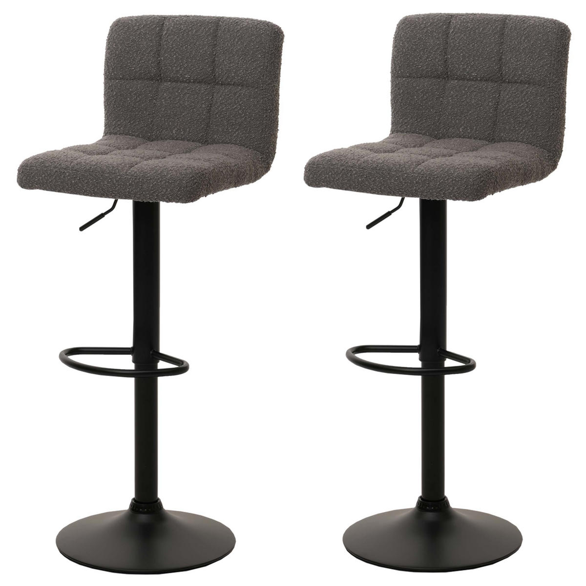 BARHOCKER Grau 2er-Set - Grau, Textil (38/107/41cm) - MCW