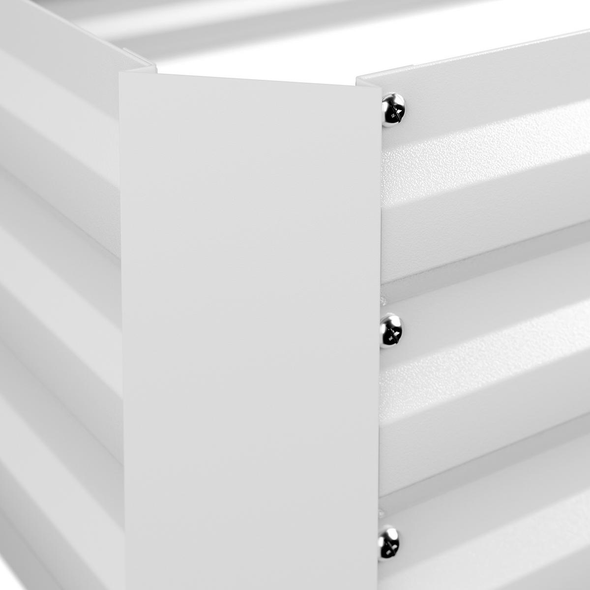 HOCHBEET - Weiß, Metall (120/30/90cm) - Relaxdays