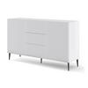 SIDEBOARD WEIß - Schwarz/Weiß, Holzwerkstoff (150/87/42cm) - FURNLUX