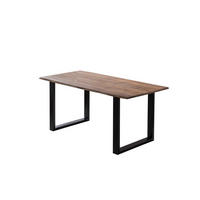 ESSTISCH LAURINA - Beige/Schwarz, Holz/Metall (90/180/77cm) - SAM