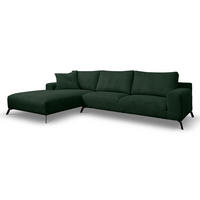 ECKSOFA Aspen in L-Form, Coach Farbe: Grün, Cordstoff, Ottomane Links - Grün, Textil (187/312cm) - VENASI MÖBEL