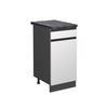 KÜCHENUNTERSCHRANK R-Line Weiß 40 cm, AP Anthrazit - Anthrazit/Weiß, Holzwerkstoff (40/81.6/60cm) - Vicco