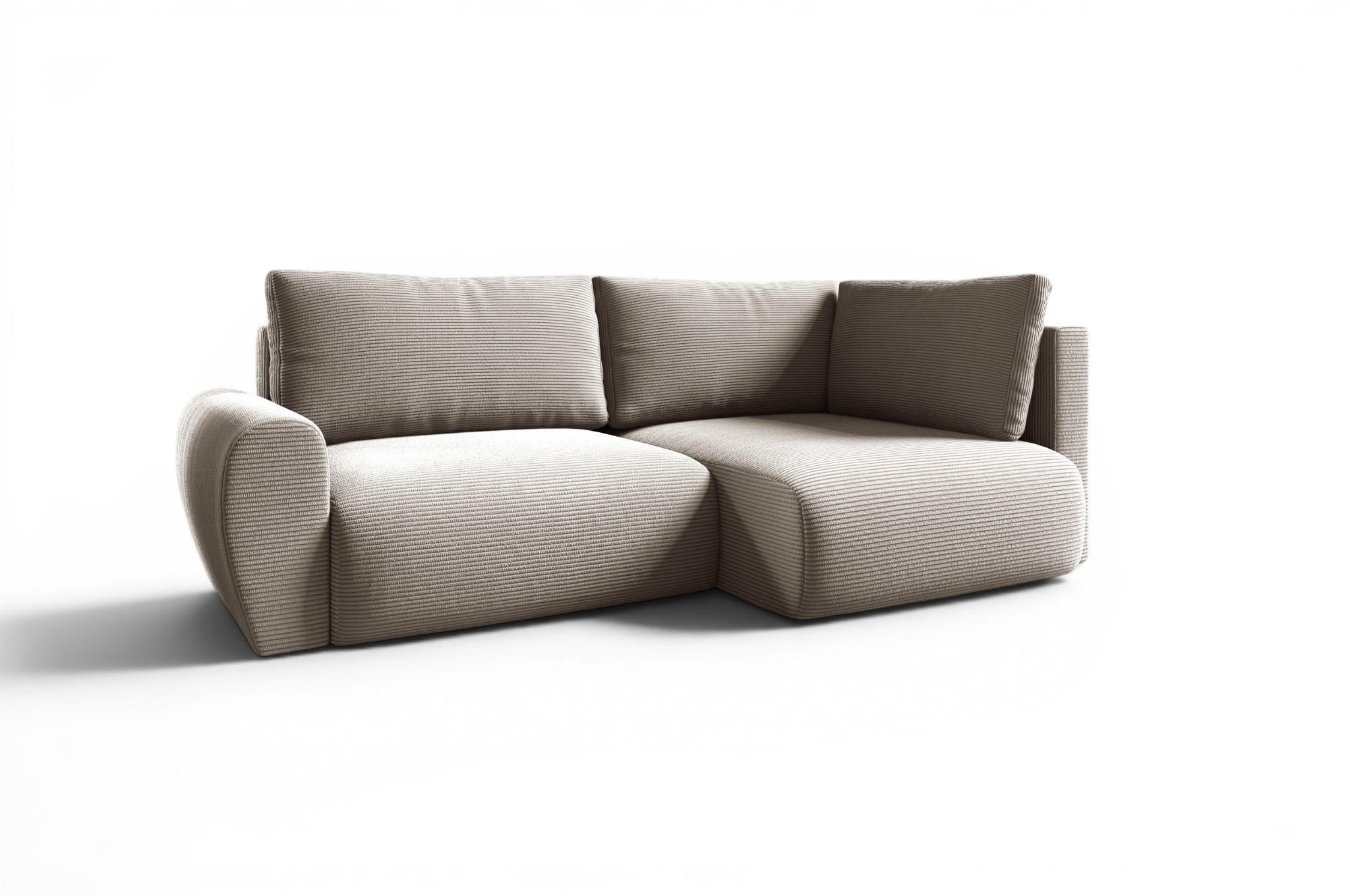 Fun Möbel Ecksofa Beige 241x153 cm