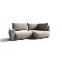 ECKSOFA Galan Mini Mit Schlaffunktion - Beige, Holzwerkstoff/Textil (153/241cm) - Fun Möbel