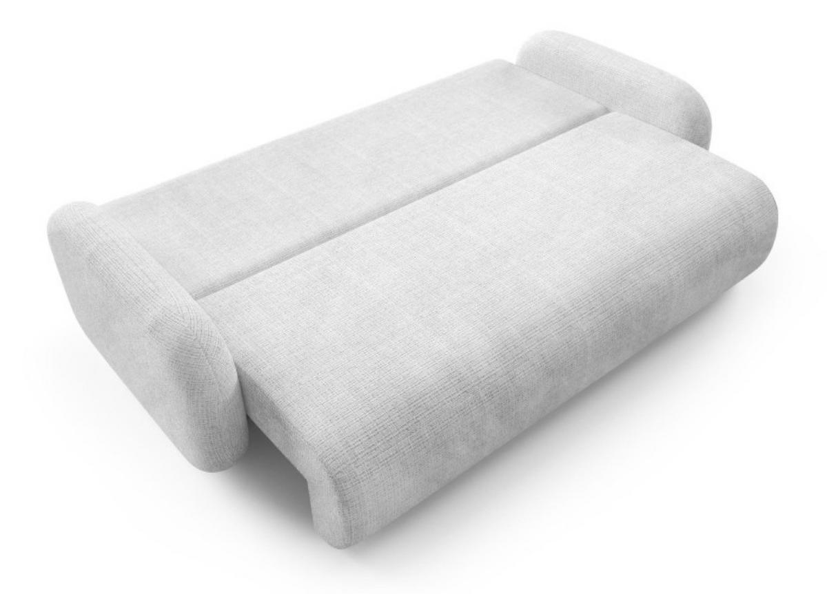 SOFA Cremona 81 LEON Mit Schlaffunktion - Hellgrau/Grau, Textil (220/90/92cm) - Sepro Meble
