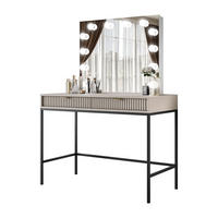 SCHMINKTISCH MIT SPIEGEL CORTADO ELITE KASCHMIR - Beige, Holzwerkstoff (104/78/50cm) - Lookway
