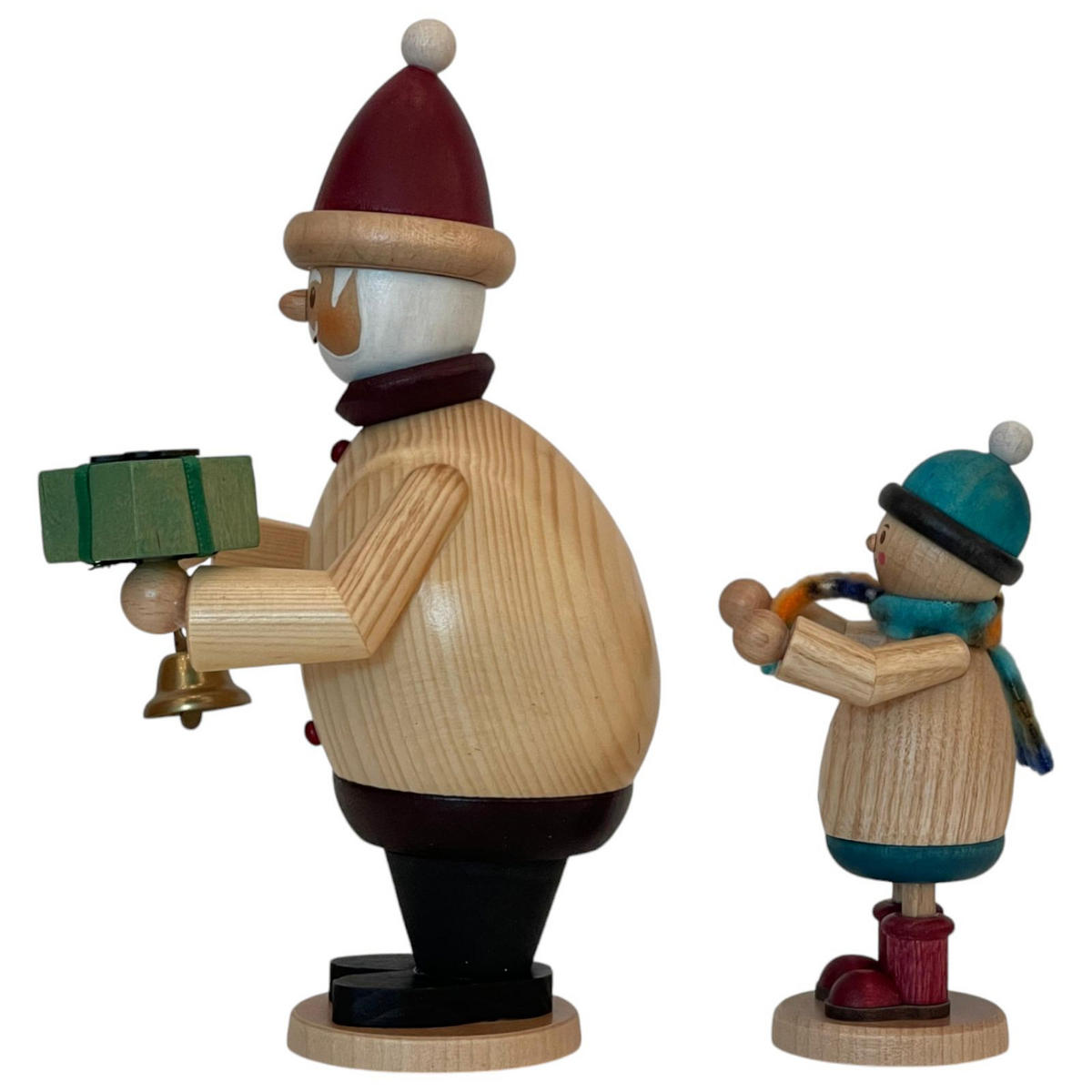RAUCHMANN Max als Weihnachtsmann mit Mäxchen 16 cm - Multicolor, Holz (10/16/10cm)