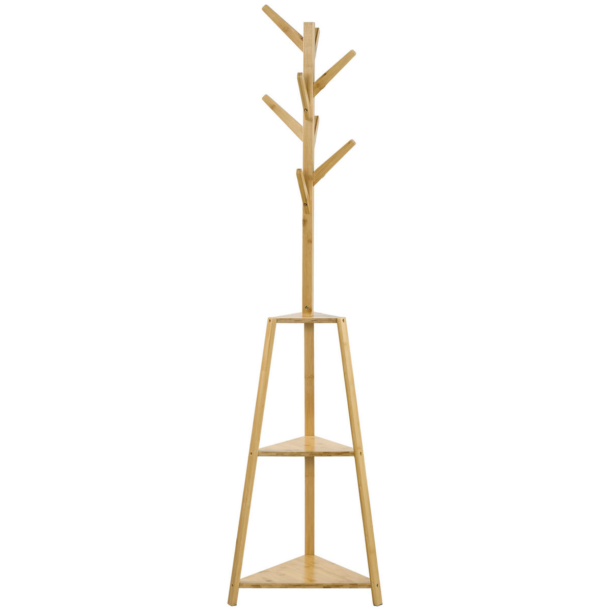 GARDEROBENSTÄNDER Naturfarben 46/46/175 cm - Naturfarben, Holz (46/175/46cm) - PANGIVO