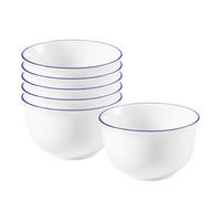 MÜSLISCHALEN Compact Blaurand weiß-blau ø 12,7 cm 6er Set - Blau/Weiß, Keramik (12.7cm) - Seltmann Weiden