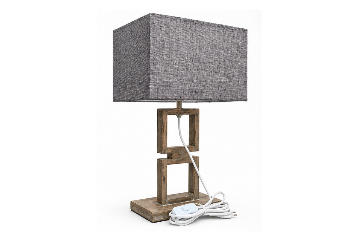 TISCHLEUCHTE ARTE 28x13x48 cm, Holz, Braun - Braun, Holz (13/28/47.5cm) - dasmöbelwerk