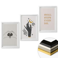 WANDBILDER 3er-Set - 40x60 cm Weißer Rahmen - Minimalistische Boho-Illustrationen - Weiß, Kunststoff (40/60cm) - ArtPrintCave
