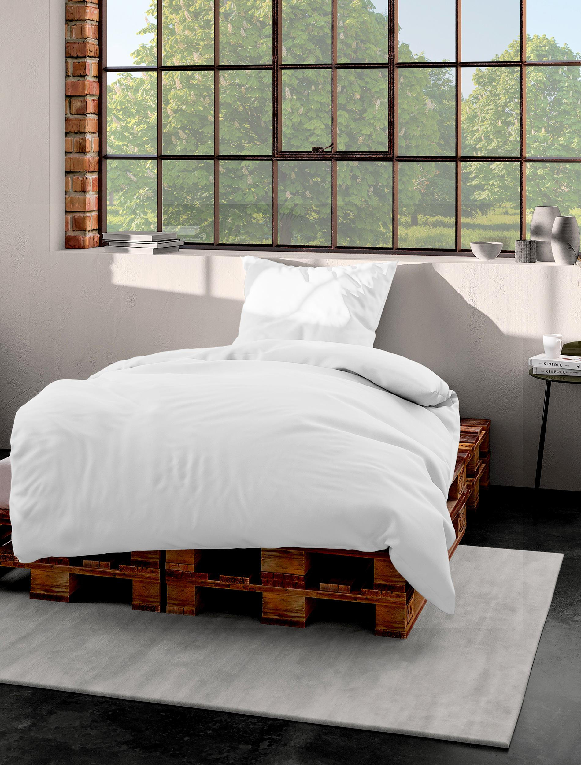 BETTWÄSCHE Seersucker 3000 - Weiß, Textil (200/200cm) - Bierbaum