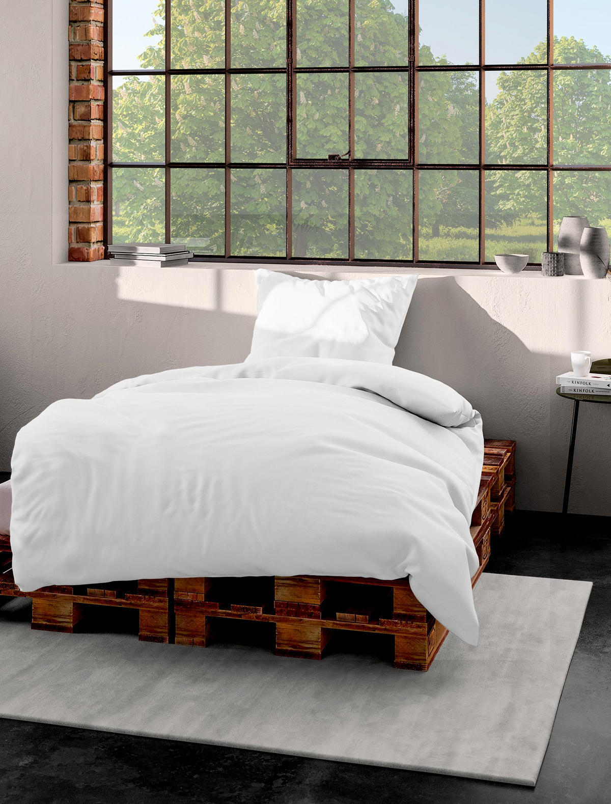 BETTWÄSCHE Biber 3000 - Weiß, Textil (200/200cm) - Bierbaum