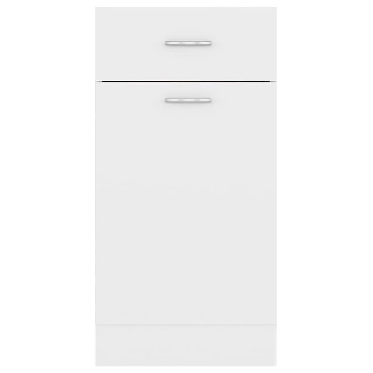 KÜCHENUNTERSCHRANK Lyon mit 1 Tür, 1 Schublade 40/46/81,5 cm aus Holzwerkstoff Weiß - Weiß, Holz (40/81.5/46cm) - vidaXL