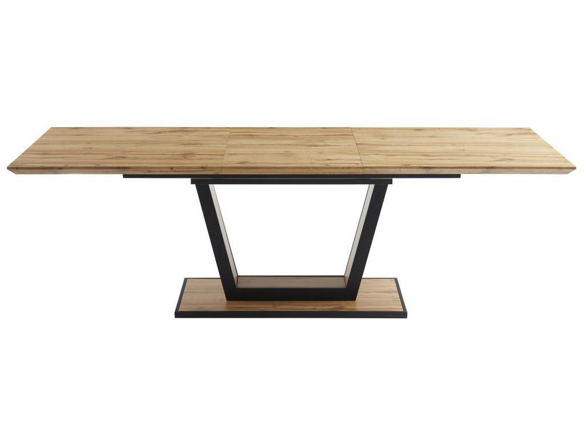 ESSTISCH ausziehbar - 6 bis 10 Personen - MDF & Metall - Holzfarben & Schwarz - VITENO - Naturfarben, Holz (240/90/75cm) - Vente-Unique