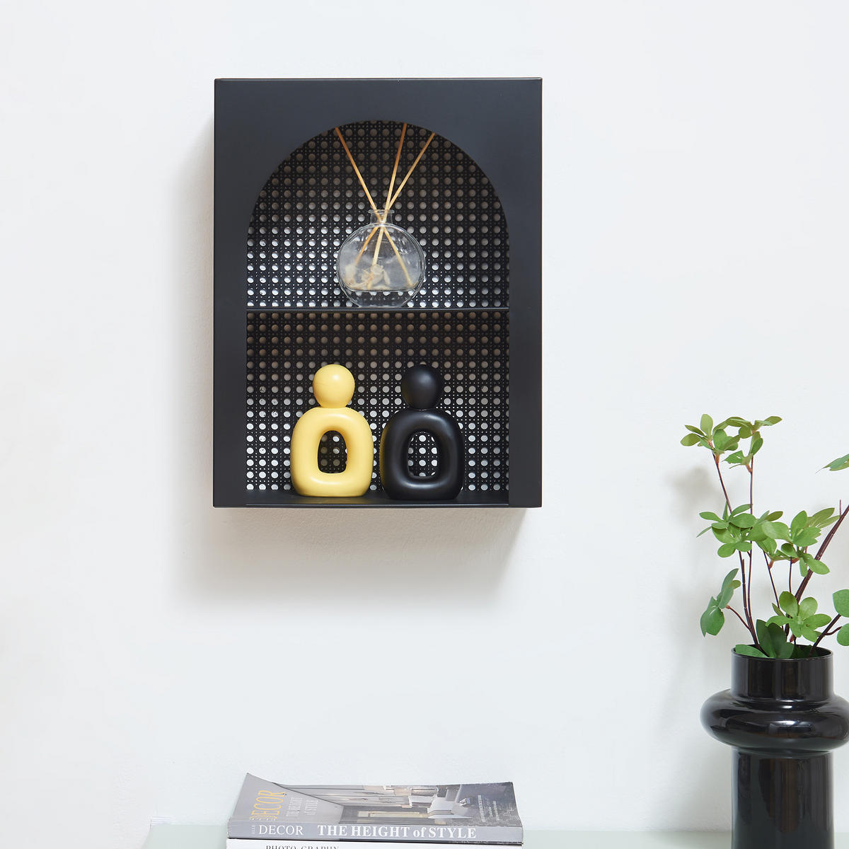 WANDREGAL Jäller I. - Schwarz, Metall (30/40/13cm) - [en.casa]