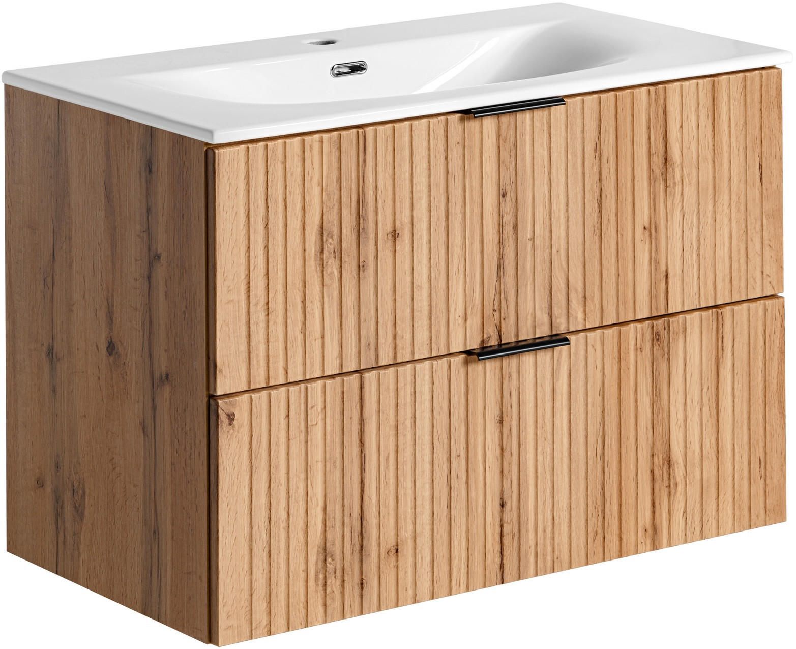 WFL Group Waschtischkombi Eiche Wotan 81x58.5x46 cm