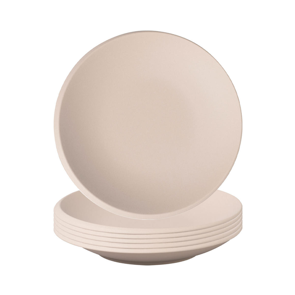 SCHALEN FLACH NewMoon beige ø 25 cm 6er Set - Beige, Keramik (25cm) - Villeroy & Boch