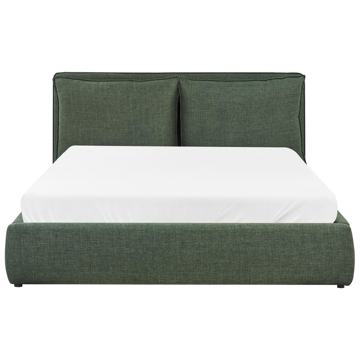 BETT mit Stauraum 160x200 cm Grün Bajonna - Grün, Textil (160/200cm) - Beliani