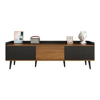 TV-ELEMENT mit Stauraum und 3 Türen, Wohnzimmermöbel, 160 x 39 x 49 cm - Multicolor, Holz (39/49/160cm) - GENKI LIVING