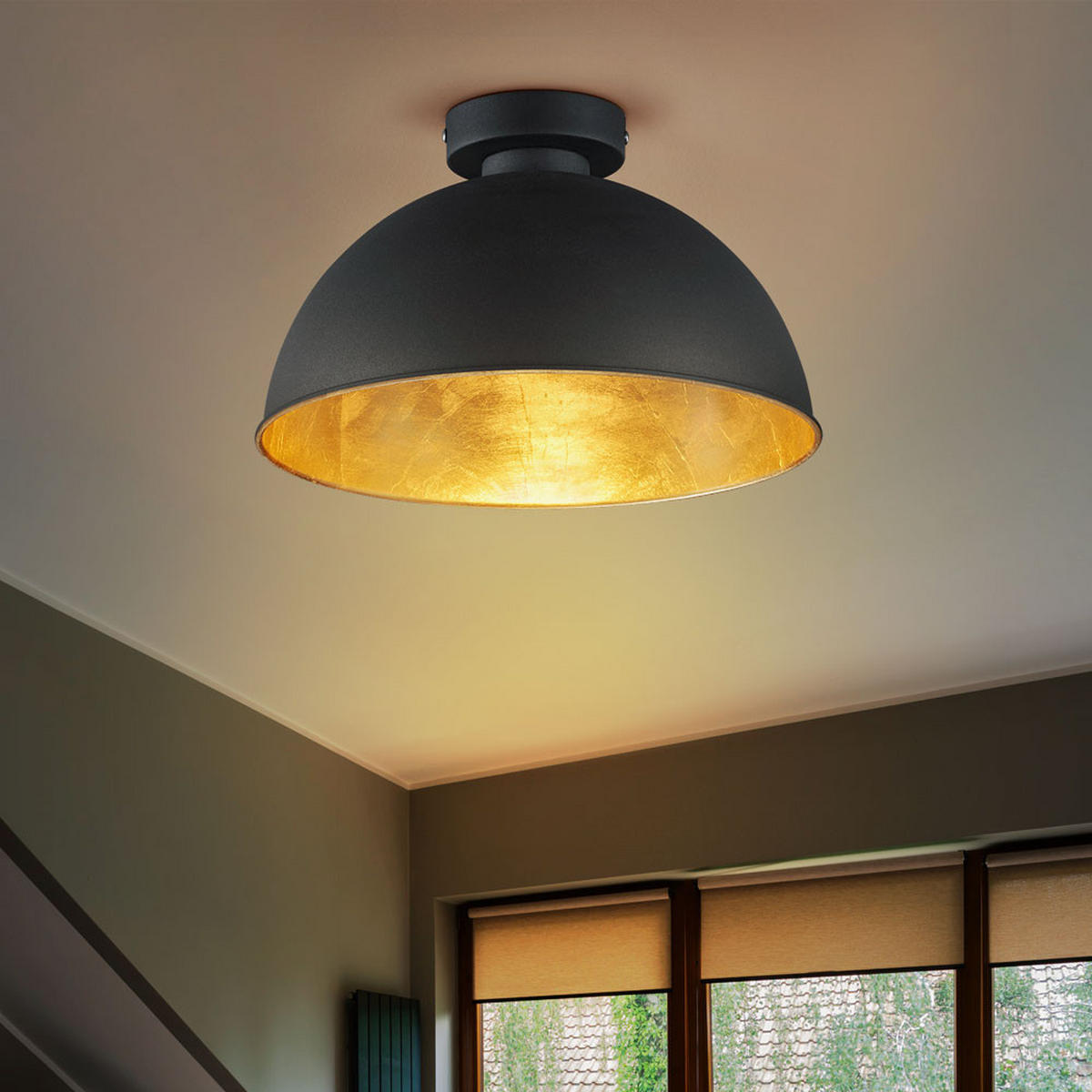 LED DECKENLEUCHTE JIMMY Metall Schwarz - Schwarz, Metall (31/31/19cm)