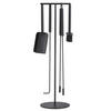 KAMINGARNITUR Ashi 5tlg schwarz Kaminbesteck Set - Schwarz, Metall (22/75/22cm) - Blomus