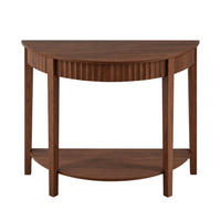 ABGERUNDETE Konsole mit Nussbaum-Optik und 2 Ebenen bologne 100/40/76 cm - Naturfarben, Holzwerkstoff (100/40/76cm) - Calicosy