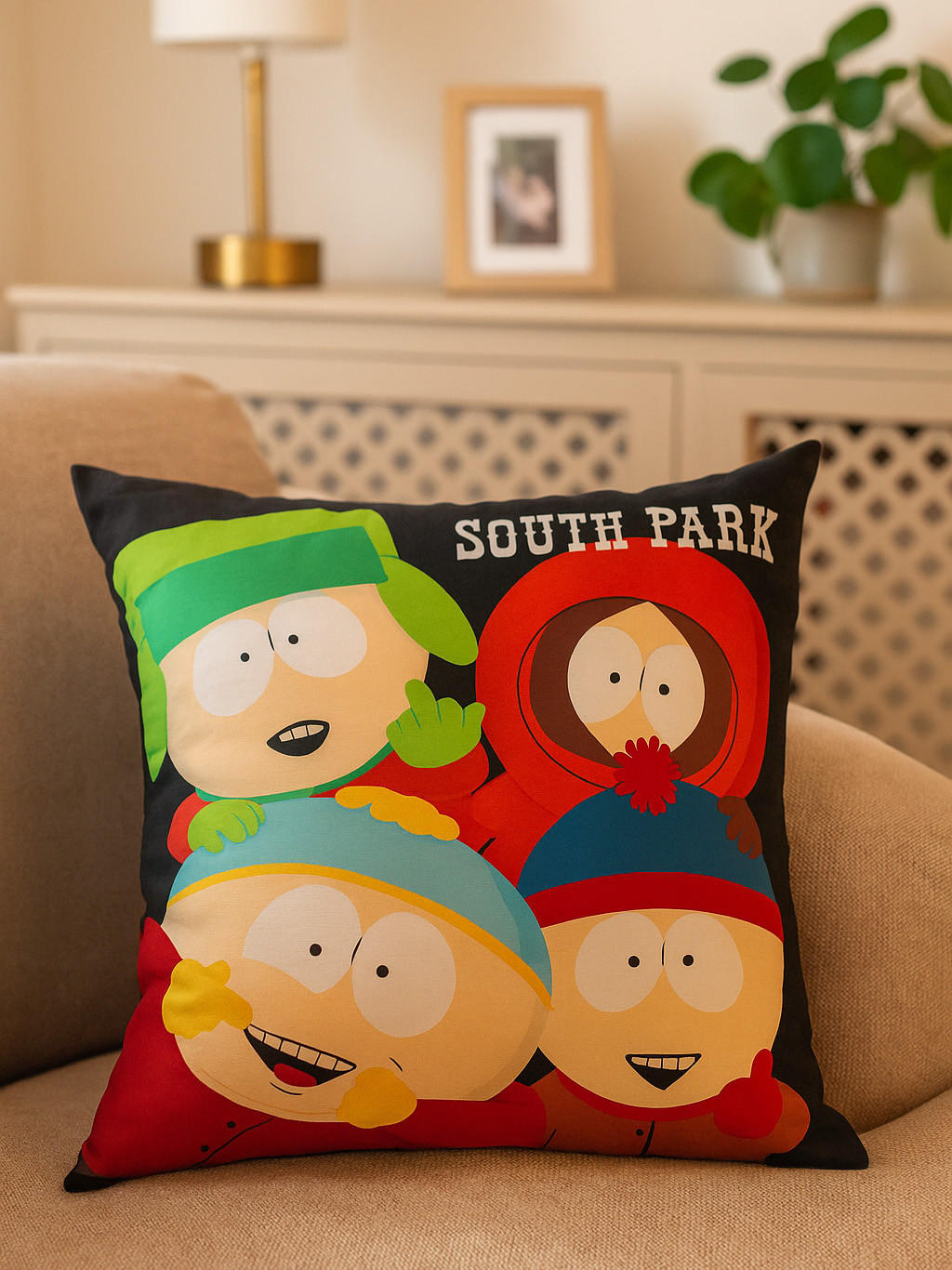 KINDERKISSEN South Park Schwarz 40 x 40 cm - Schwarz, Textil (40/40cm) - United Labels
