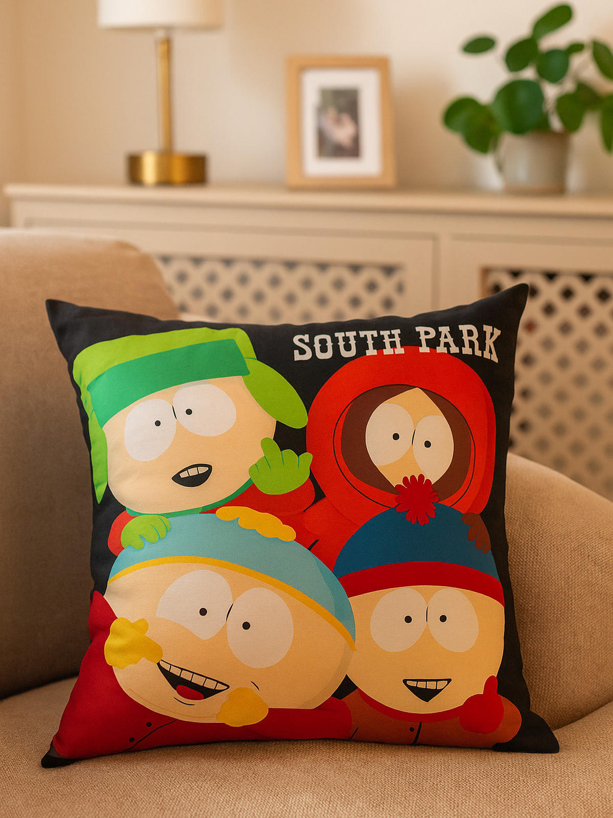 KINDERKISSEN South Park Schwarz 40 x 40 cm - Schwarz, Textil (40/40cm) - United Labels