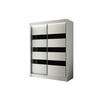 KLEIDERSCHRANK SOLTI - 150 cm - Weiß|Schwarz - Schwarz/Weiß, Holzwerkstoff (150/215/61cm) - ALTDECOR