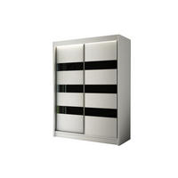 KLEIDERSCHRANK SOLTI - 120 cm - Weiß|Schwarz - Schwarz/Weiß, Holzwerkstoff (120/215/61cm) - ALTDECOR