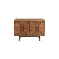 SIDEBOARD Groove mit 2 Türen Walnussholz - Braun, Holzwerkstoff (82/58/40cm) - Zuiver