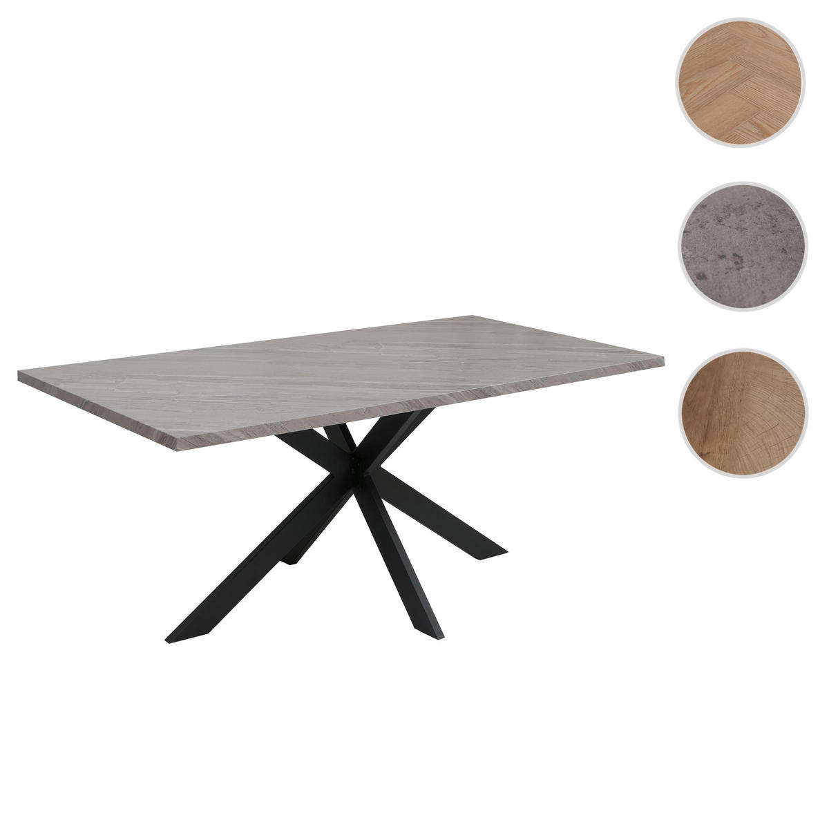 ESSZIMMERTISCH eckig Grau - Grau, Holzwerkstoff (90/180/76cm) - MCW