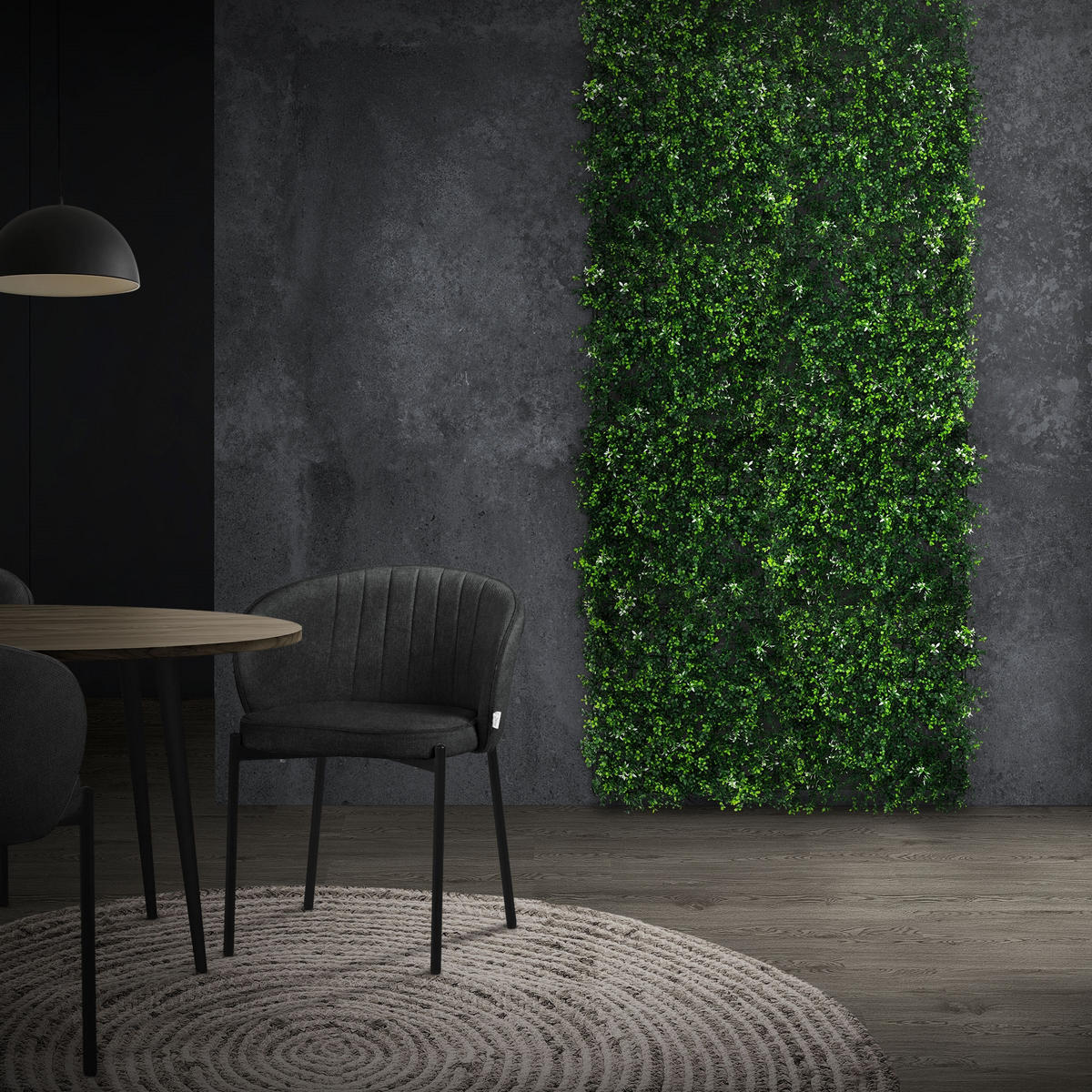 UMĚLÉ rostliny, nástěnný panel, sada 4 ks, Pachysandra 50x50 cm, zelená, z plastu - zelená barva, plast (50/50/8cm) - ECD-Germany
