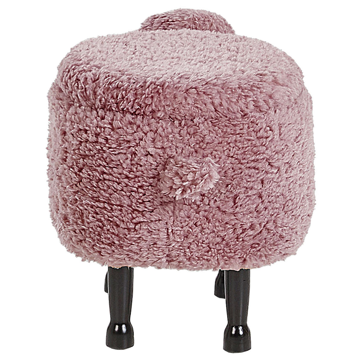 TIERHOCKER Rosa Sheep 35/55/40 cm - Pink, Kunststoff/Textil (55/40/35cm) - Beliani