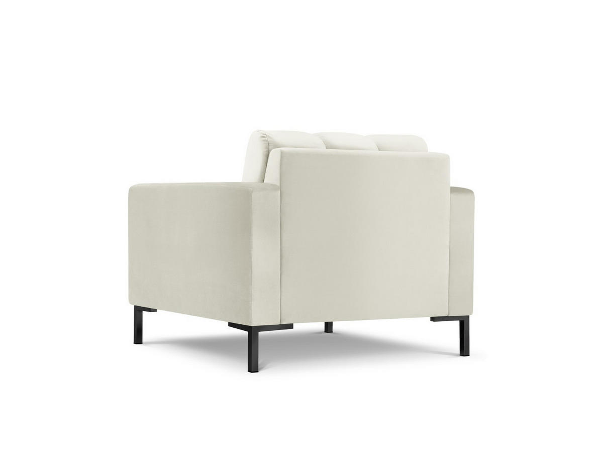 SESSEL Mamaia aus Samt leichtes beige - Creme, Textil (92/75/87cm) - Micadoni