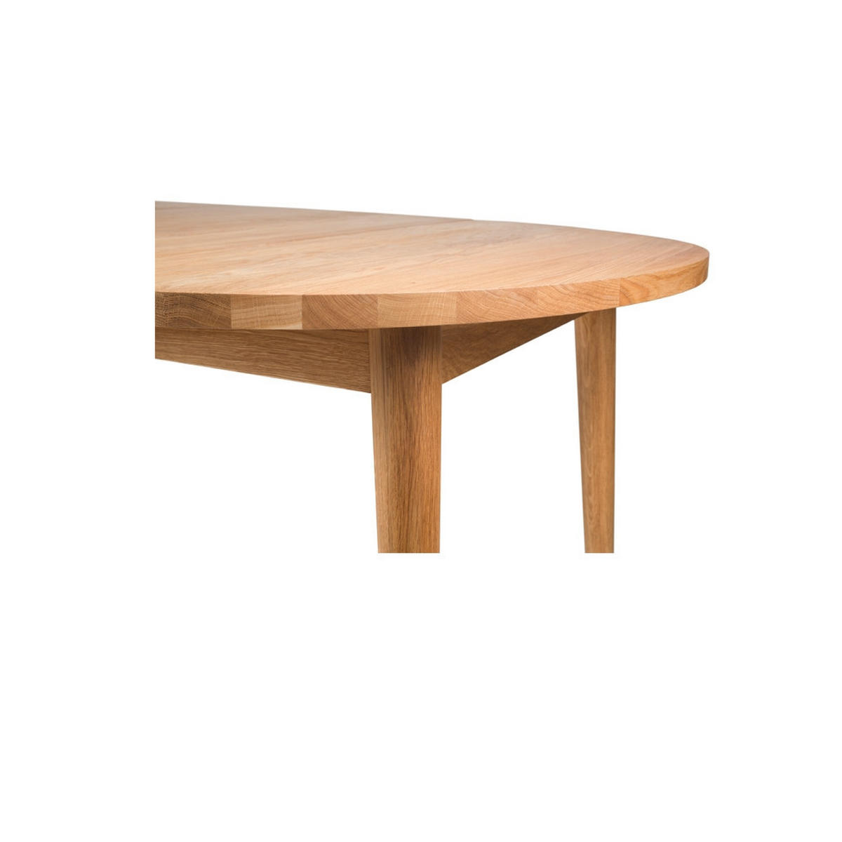 ESSTISCH BO D108 + 2 Verlängerungen, natürliches Ölwachs - Beige, Holz (108/108/75cm) - WOODEK