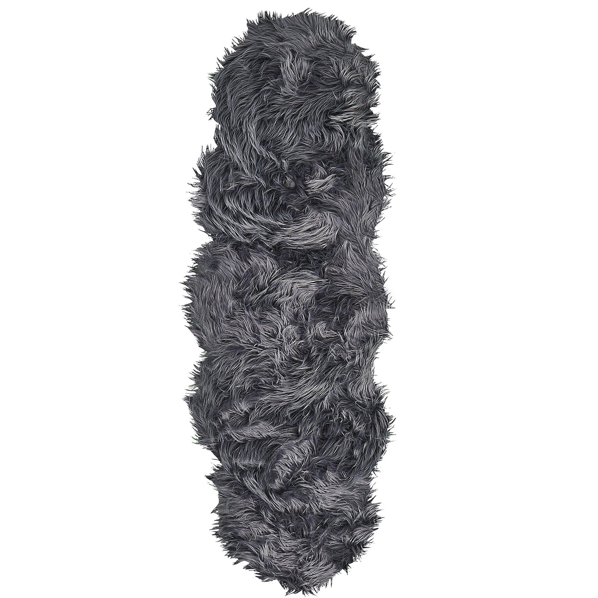 KUNSTSCHAFFELL-TEPPICH Mamungari 180/60 cm - Grau, Kunststoff (60/180cm) - Beliani