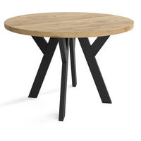 TISCH Schwarz Craft Gold Ausziehbar Rund 100/200 cm - Multicolor/Schwarz, Holzwerkstoff (200/100/75cm) - Sepro Meble