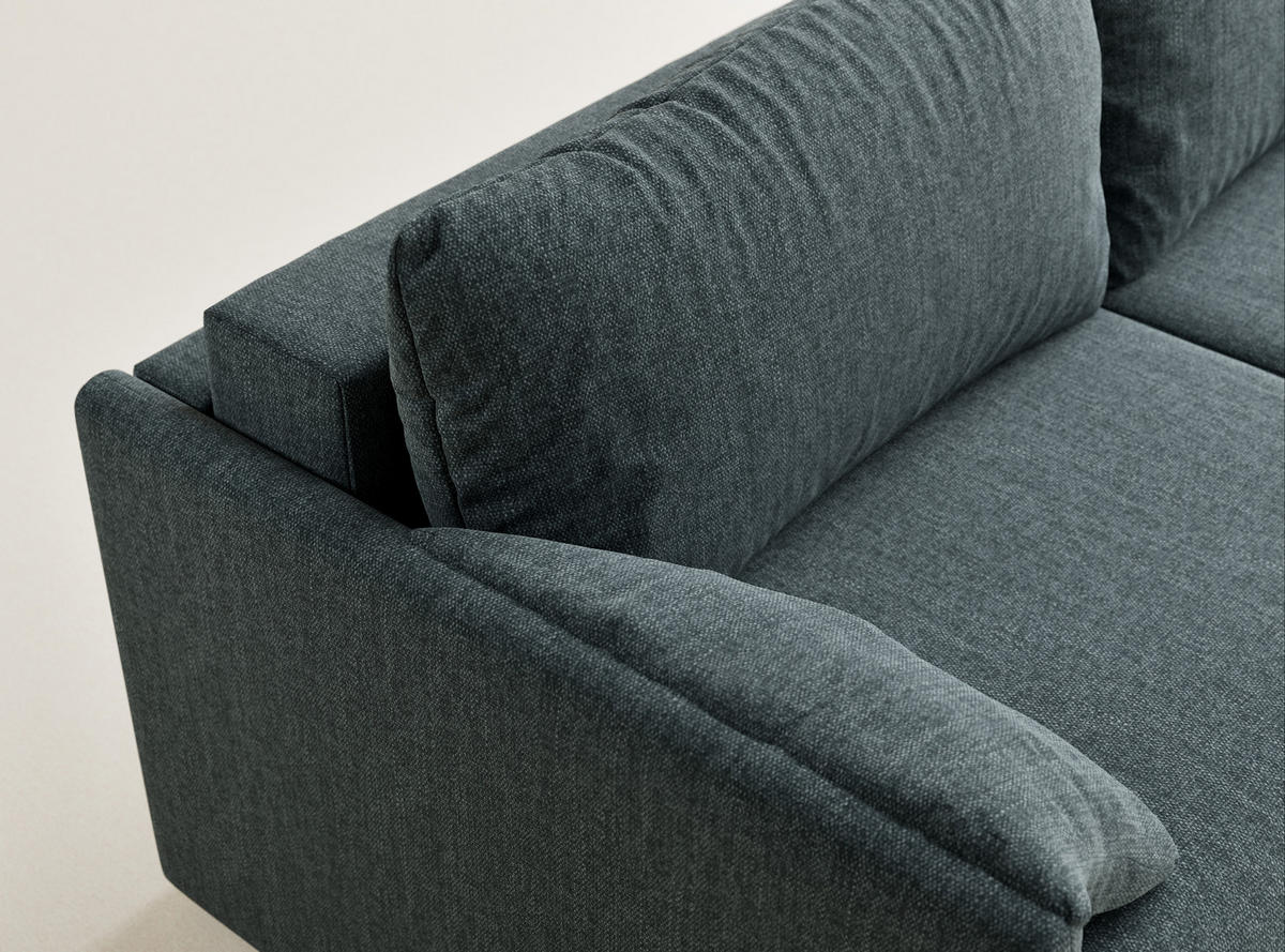 ROZKLÁDACÍ POHOVKA Nappa, textil, modrý - modrá/černá, dřevo/kompozitní dřevo (215/100/193cm) - Maison de Reve