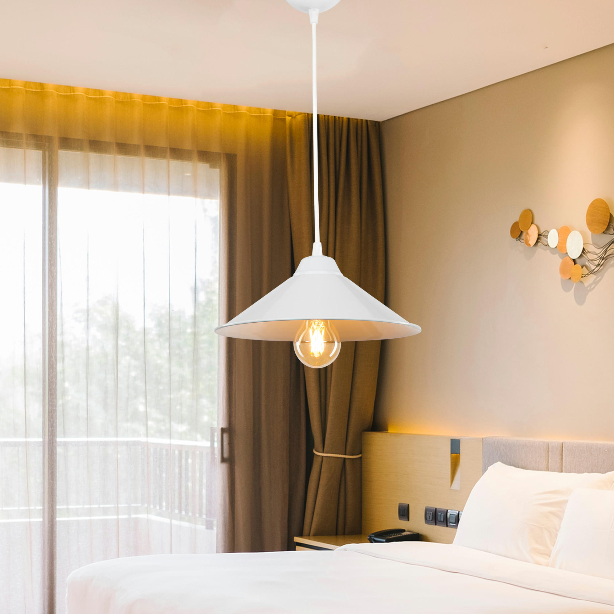 HÄNGELEUCHTE Hereford - Weiß, Kunststoff (26/26/48cm) - lux.pro