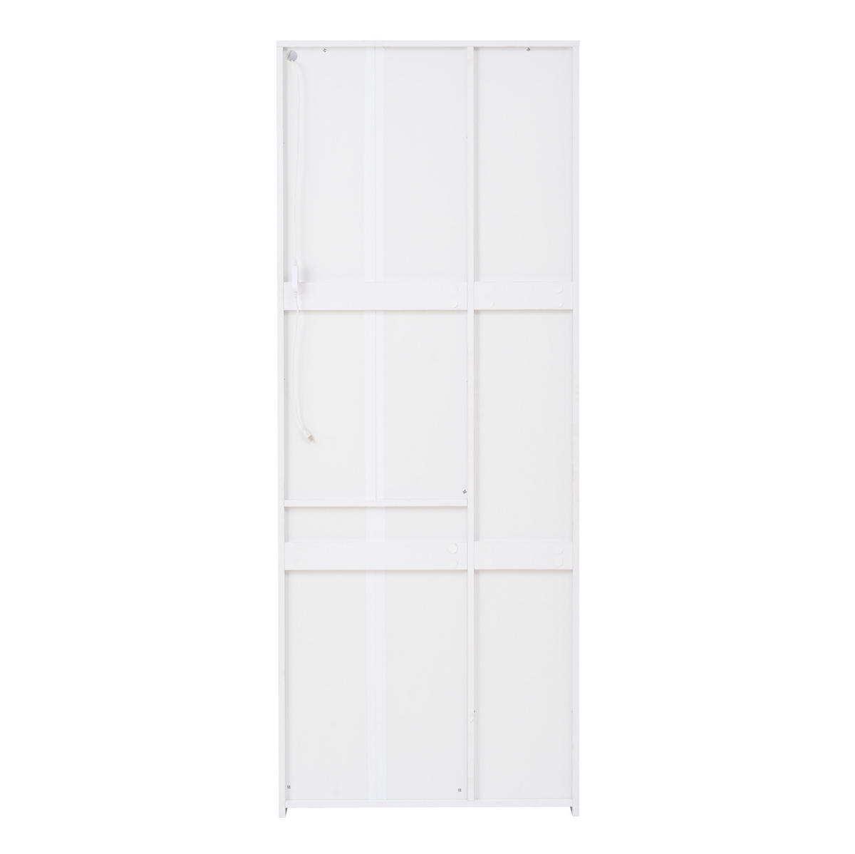 VITRINE 70/35/180 cm mit LED-Beleuchtung, App-Steuerung, Schublade und Hochglanzfront, Weiß - Weiß, Holzwerkstoff (70/180/35cm) - Redom