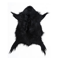 FELL Ziegenfell Eher Dunkel Naturfarben Teppich ca. 90 cm 1.Wahl - Dunkelbraun/Schwarz, Fell (50/90cm) - Provellus